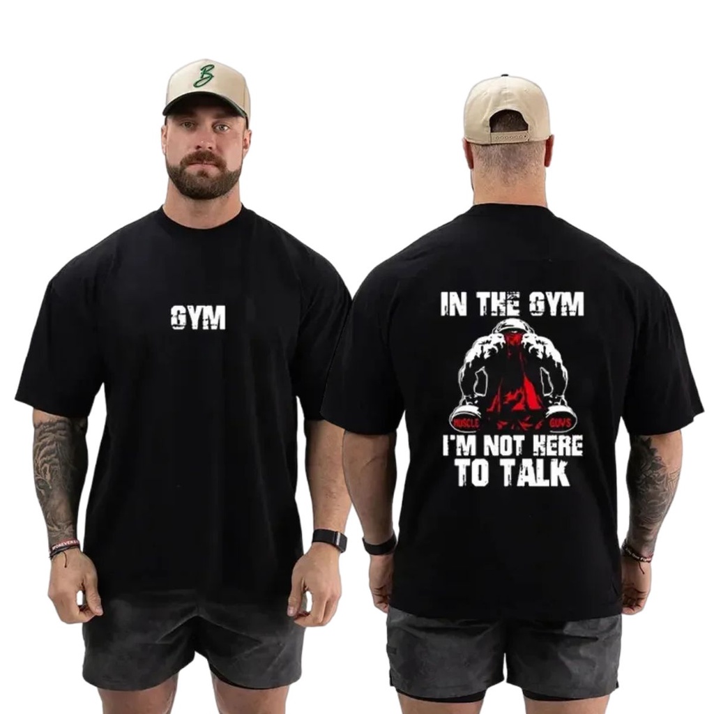 Camiseta Academia Larga Musculação Bodybuilder Oversized Treino Premium In The Gym