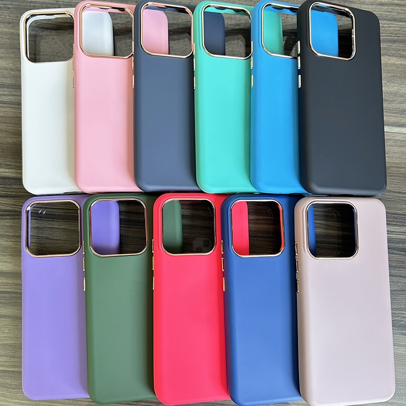 qualidade Alta de couro toque XiaoMi 13 Mi 13 Lite XiaoMi 12 Lite 12 pro xiaomi 12 Redmi 12 Redmi 11 prime redmi 12C Sensação de pele chapeamento Lens Phone Case chapeamento botão Capas
