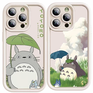 Caixa Para Iphone 15 14 13 12 11 Pro Max XR X XS 6 6S 7 8 Plus 15 12 Mini SE 2 3 Anime Spirited Away Totoro Capa De Silicone Macia Cartoon Proteção Total
