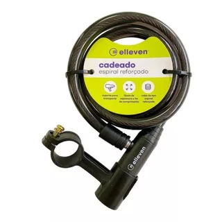 Cadeado Grosso Bicicleta Elleven Cabo Aço 1mt X 12mm + Chaves