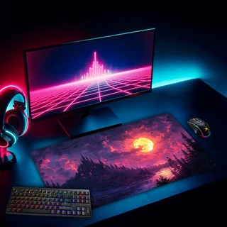 Mouse Pad Fantasia Gamer Antiderrapante Grande Estampado Personalizado 70x35 cm borda costurada