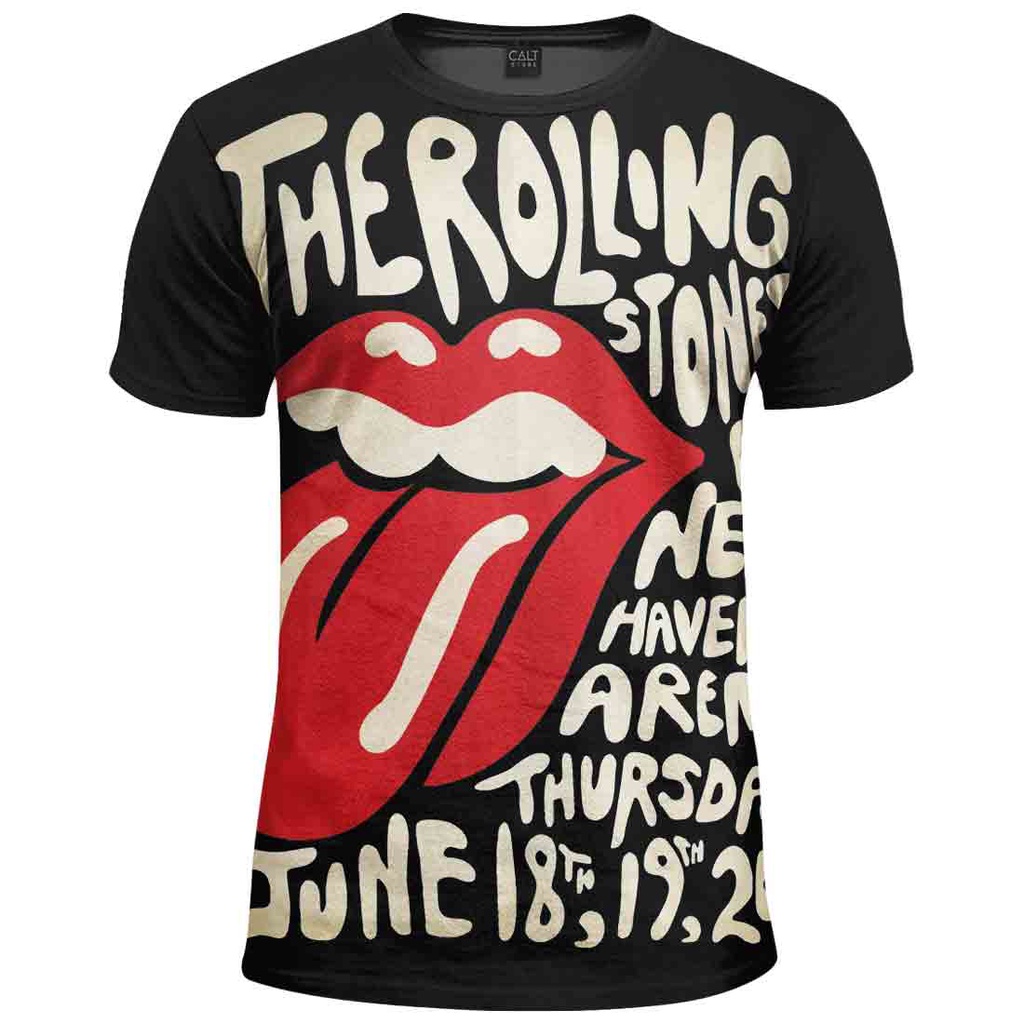 Camiseta rock Rolling Stones banda lingua boca estampa Shopee Brasil