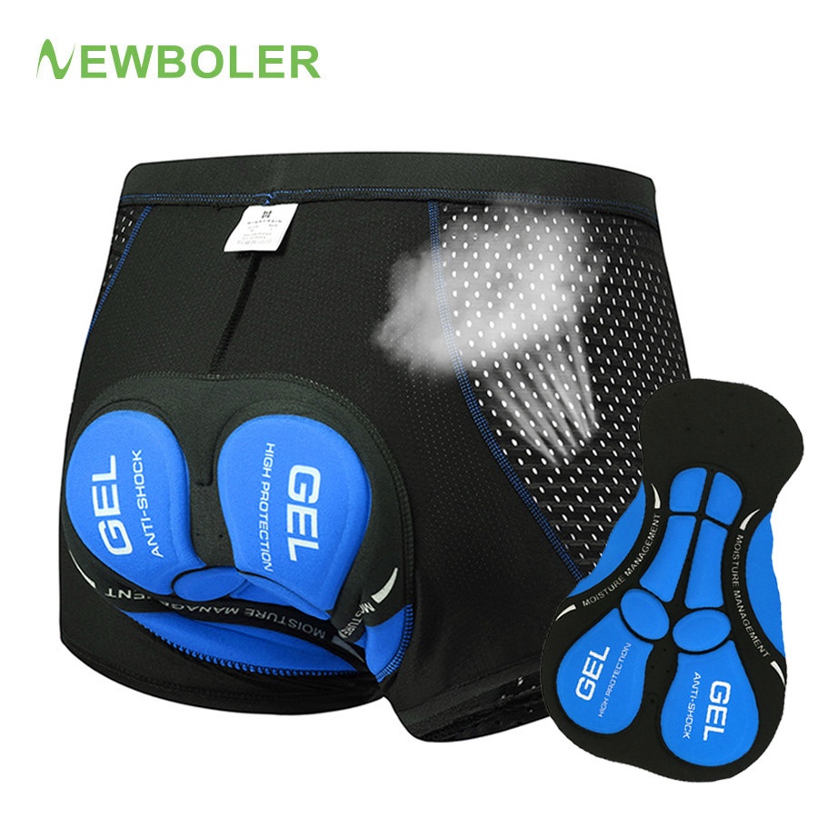 NEWBOLER Pantaloncini da ciclismo Maglia traspirante Intimo da ciclismo 5D Gel Pad Pantaloncini da bici MTB antiurto Pantaloncini da uomo  18