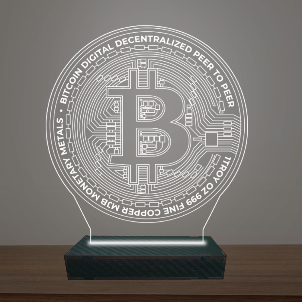 Luminária Led 3d Bitcoin Abajur Luxo | Shopee Brasil
