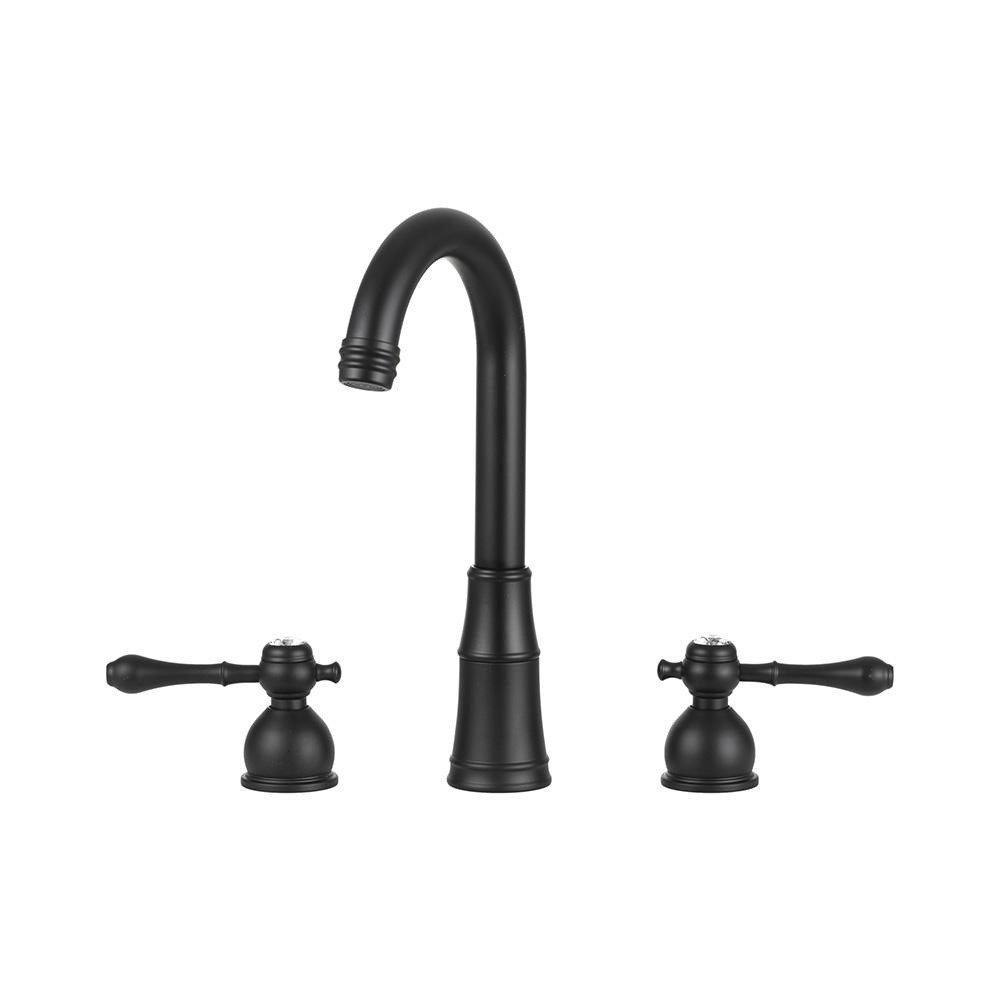 Torneira Para Banheiro Misturador Duplo Comando Sincorá Pingoo - Preto