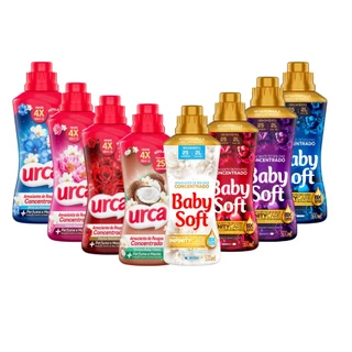 Kit 8 Amaciantes Concentrados Urca e Baby Soft 500ML - Todas as Fragrâncias