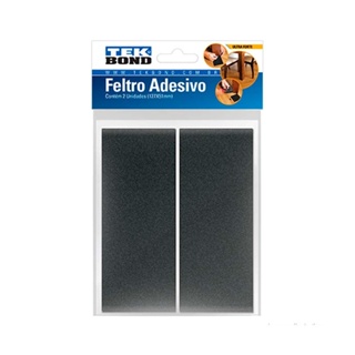 Feltro retangular 127x51cm com 2 unidades preto Tekbond