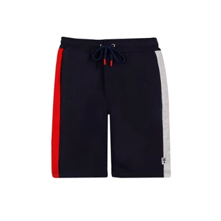 Bermuda Masculina Moletom Infantil Estampado Polo Wear Azul Escuro