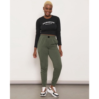 Calça Feminina Moletinho Jogger Verde