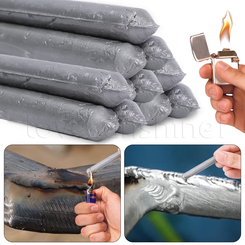 Hastes De Solda De Alumínio De 3 Peças Em Pó/Baixa Temperatura De Fácil Fusão Para Ferro Inoxidável , Tubos De Cobre Ou/Ferramentas Práticas