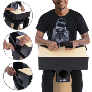CAJON DE COLO WD STYLE ACUSTICO PRETO | NATURAL - KIT (MA).