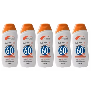 KIT C/ 5 PROTETORES SOLARES FATOR 60 120ML NUTRIEX