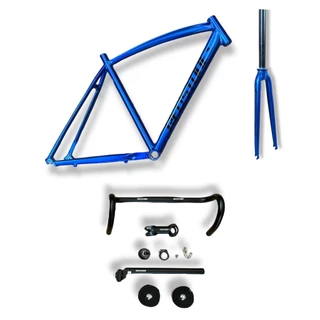 Quadro Garfo Speed Aro 700 Alumínio Redstone Snake Road + Kit Guidão e Acessórios Cockpit