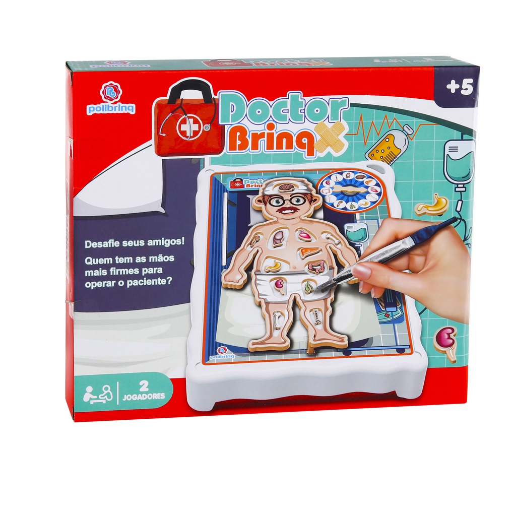 Jogo Doctor Brinq Brinquedo Operação Cirurgia Polibrinq