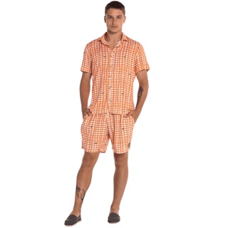 Camisa Havaianas Manga Curta Xadrez Âncoras