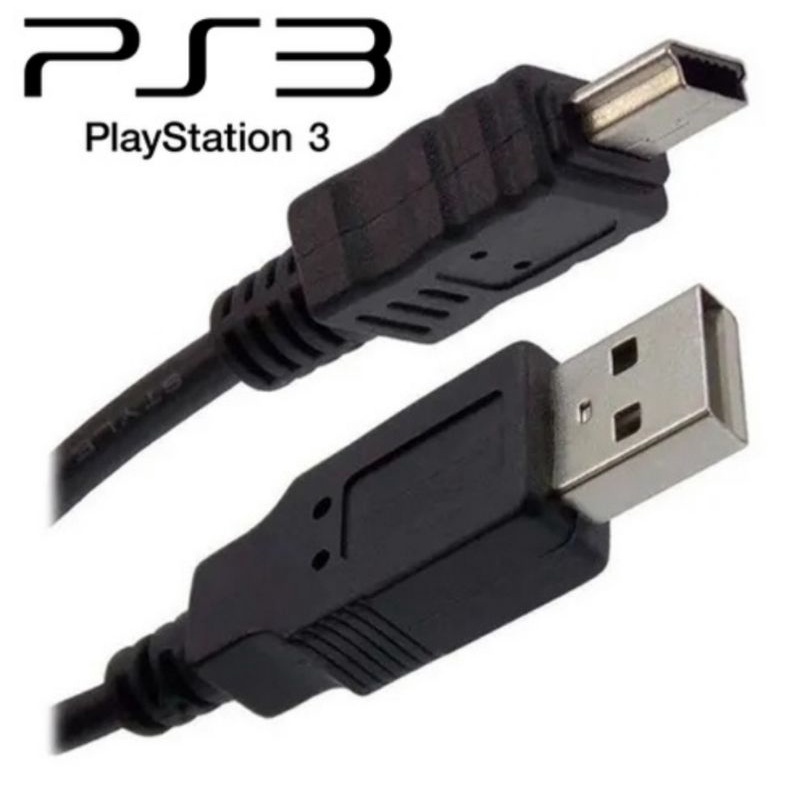 Cabo Usb V3/5p (mini Usb) Para Controle Ps3 Transferencia E Recarga