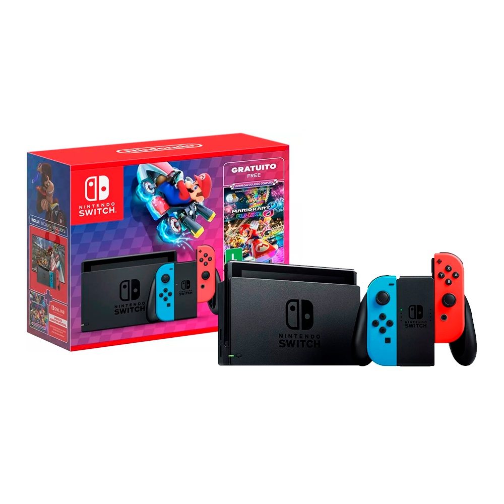 Console Nintendo Switch Mario Kart 8 Digital Deluxe Joy-Con Neon