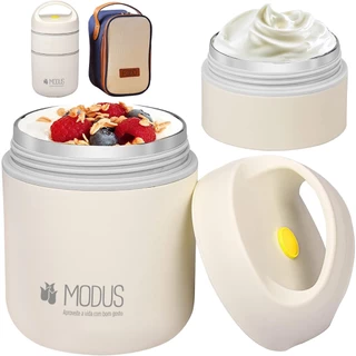 Pote Marmita Lancheira 680ml 304 aço inoxidável Para Sopas Caldos Térmico 2 Divisões Compartimento de Inox Com Bolsa