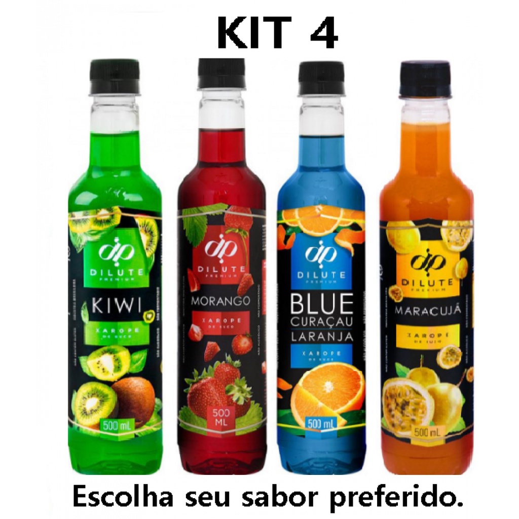 Kit 4 Xaropes Dilute para Drink Soda Italiana Gin Escolha Shopee Brasil