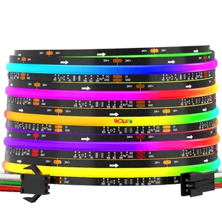 Fita Led Ws2811 5 Metros 720 Leds Cob Neon Alto Brilho Preto