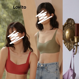 Lovito Sutiã Básico Liso Casual Para Mulheres LNA41088