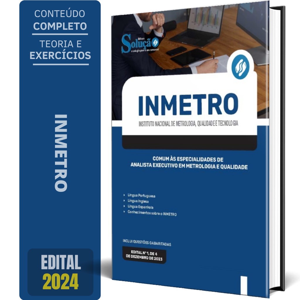 Apostila INMETRO 2024 - Comum às Especialidades de Analista Executivo ...