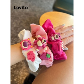 Lovito Laços De Cabelo Fofos Com Padrão De Desenho Animado Para Mulheres LFA11283