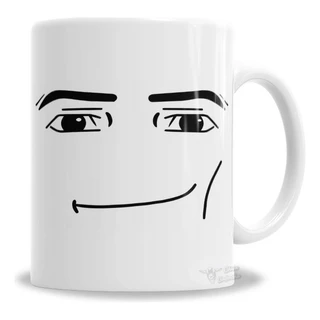 Caneca Porcelana Personalizada Roblox Man Face Gamer - En Caja