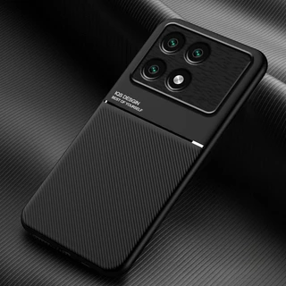 Para Xiaomi Poco X6/X6 Pro Capa De Couro De Luxo Em Matte Shell