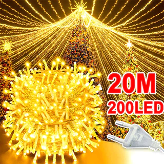 Luzes De Corda LED 20M 200 Com Lâmpada À Prova D