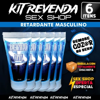 Kit Com 6 Gel Retardante Masculino Da Ejaculação Precoce Demora Gozar SEX SHOP