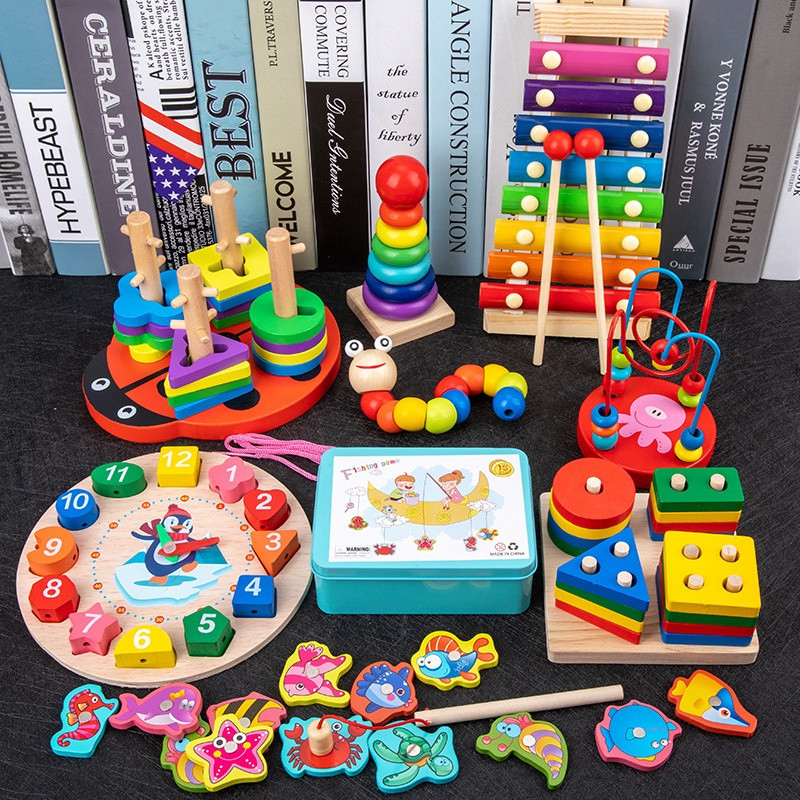 Brinquedos Educativos Para Crianças Presente De Madeira Montessori ...