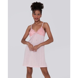 Camisola Feminina Alcinha Renda Rosa