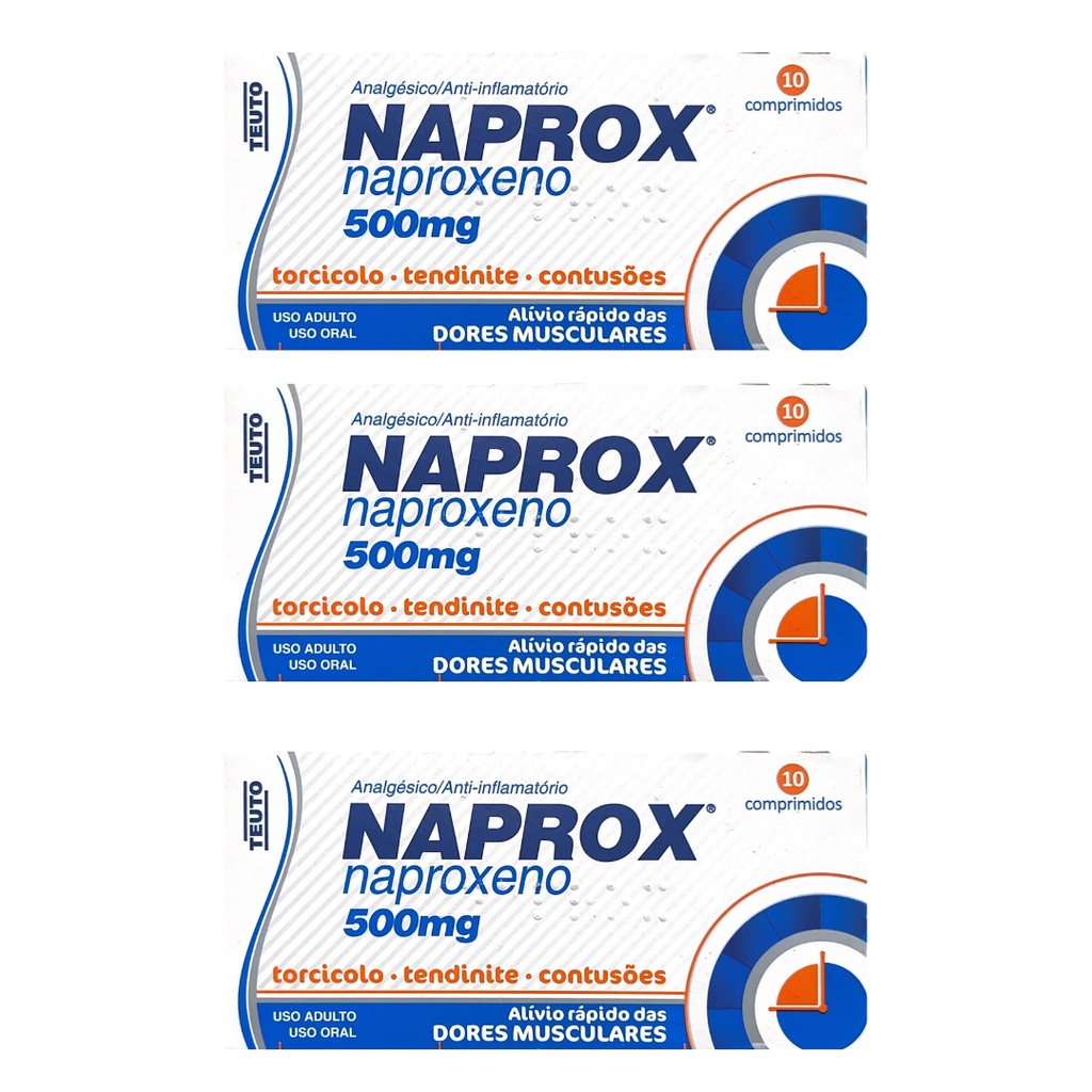 Kit 3 Caixas de Naprox 500 mg 20 Comprimidos - Naproxeno | Shopee Brasil