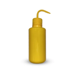 Pisseta Plástica 500 Ml Cor Amarela Bico Curvo