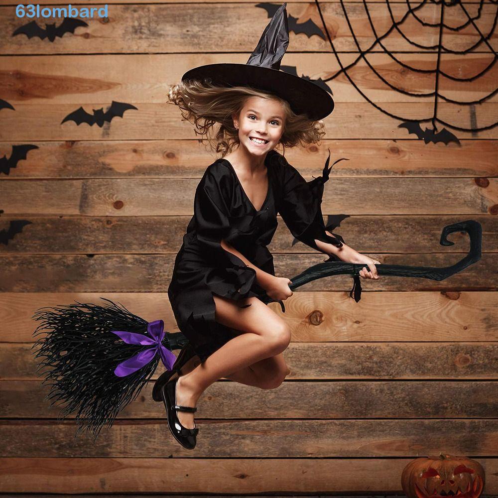 Halloween festa bruxa vassoura de plástico bruxa vassoura crianças vassoura  adereços halloween cosplay acessórios decorações festa