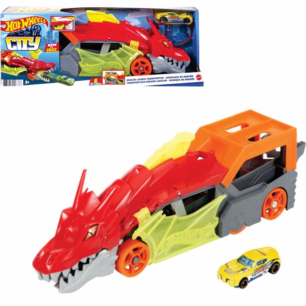 Pista Hot Wheels City Reboque Do Dragão Com Carrinho Mattel