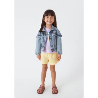 Jaqueta Jeans Infantil Menina Toddler Com Babados Hering Kids