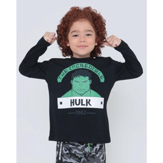 Camiseta Infantil Incrível Hulk Marvel Preta