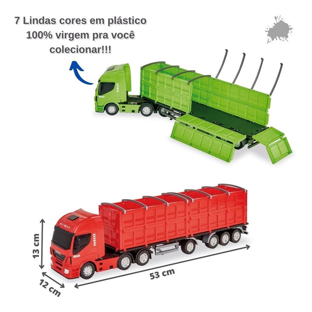 Miniatura Caminhao Iveco Graneleiro Escala 1/30 Usual