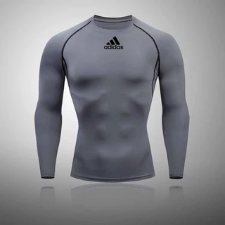Camisas De Compressão De Manga Comprida Masculina Cool Dry Sun Protection Meias-Calças Esportivas De Corrida Ginásio