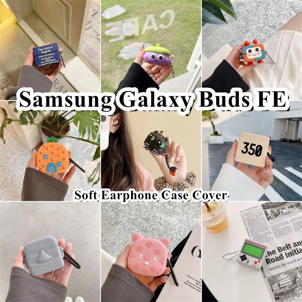 【 imamura 】 For Samsung Galaxy Buds FE Case Real Dispara Desenhos Animados Bonitos Capa De Silicone Macia Para Fone De Ouvido NO . 2