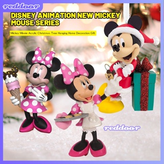 Disney mickey minnie decoração/árvore de natal pendurado ornamentos/natal/decoração de festa reddoor