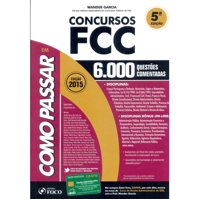 1001 questões comentadas raciocínio lógico fcc