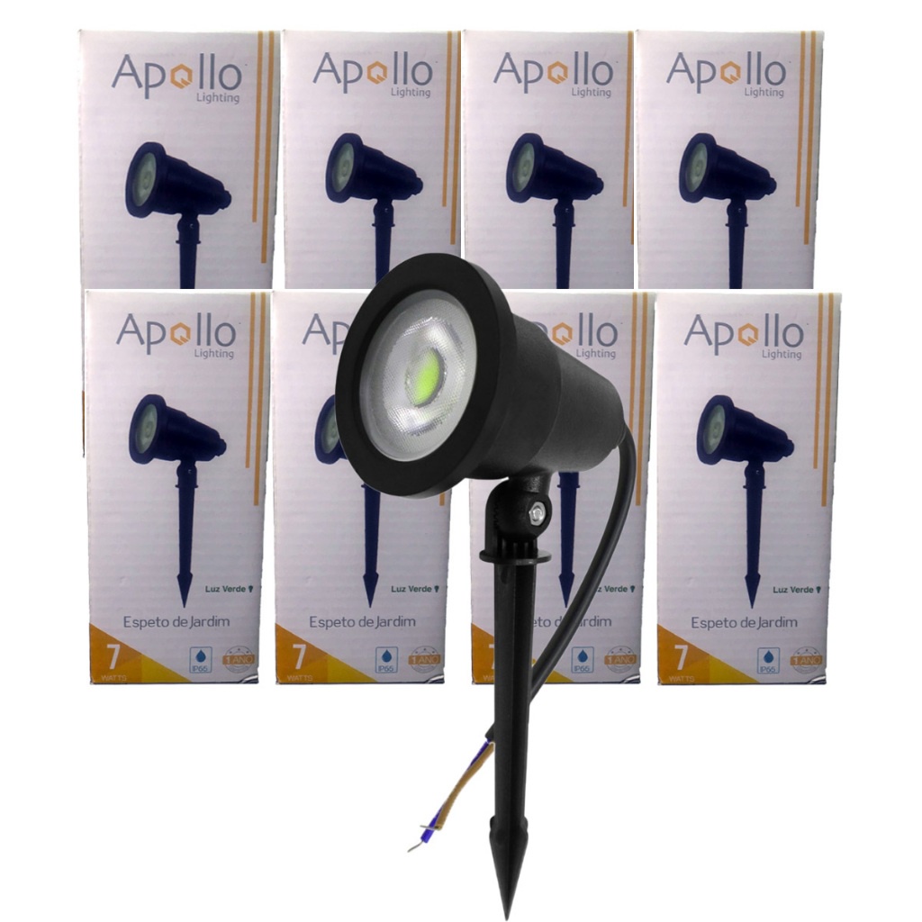 8 un Luminária Espeto Jardim 7w Luzes de gramado cor de luz à prova d'água ip65 bivolt