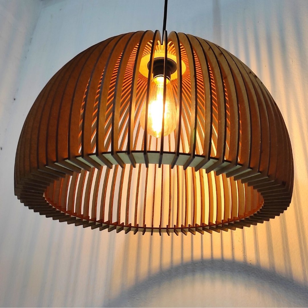 Luminária Teto tipo Pendente CASABLANCA MDF - Completa