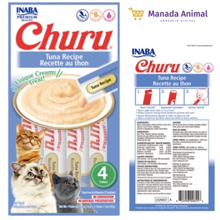 Sachê Purê Churu Galinha para Gatos com 4 unidades - 56g