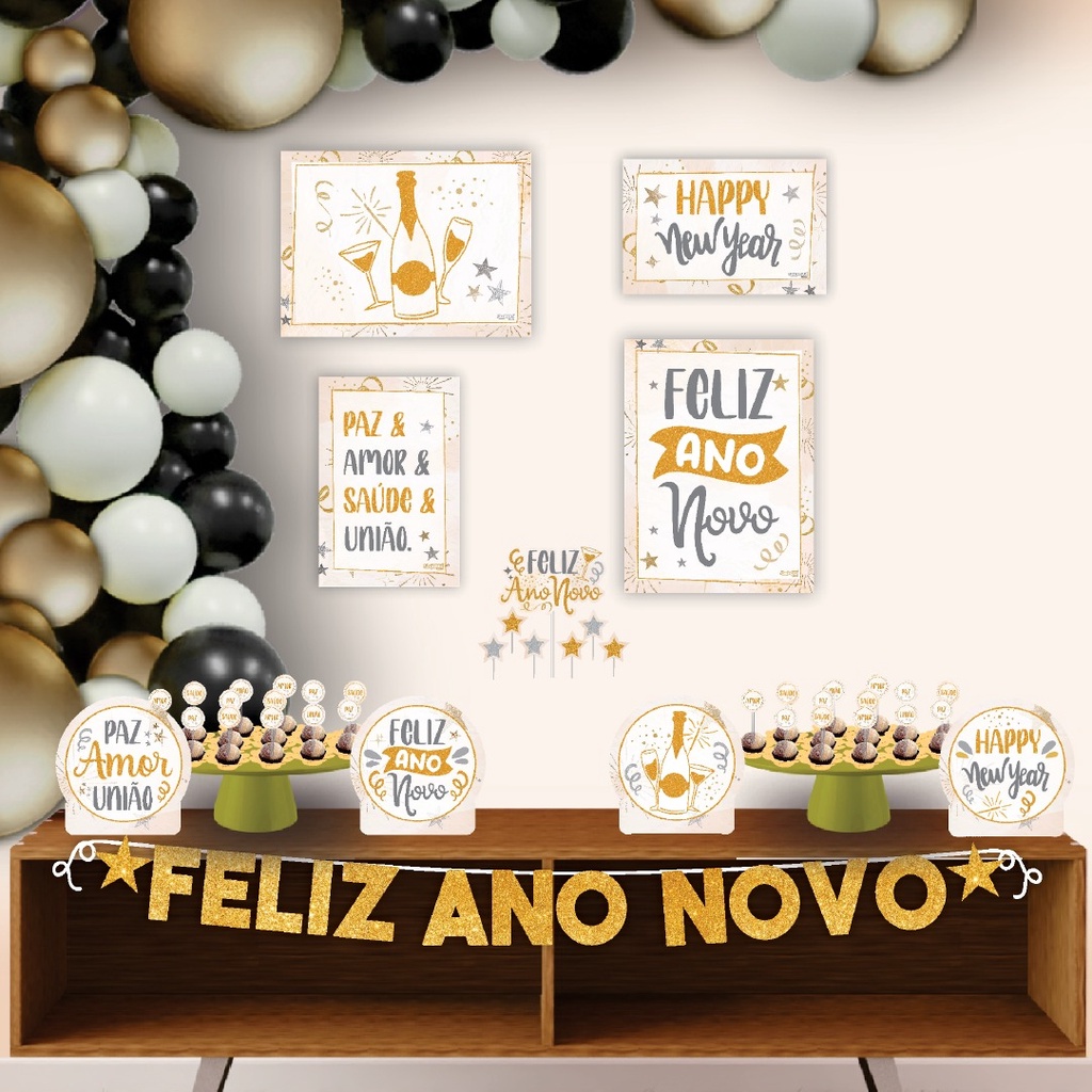Kit Festa Decoração Ano Novo Reveillon | Shopee Brasil