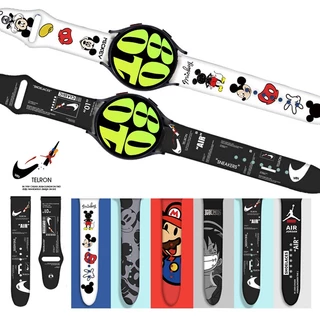 20mm Camo Silicagel Cartoon Impressão Pulseira De Silicone Para Relógio Samsung Galaxy 6 40mm 44mm/Watch6 Clássico 43mm 47mm/Watch4 Watch5 Pro
