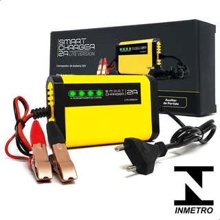 Carregador Automotivo 2AH Lite Bivolt 110V a 220V Smart Charger Certificado Pelo Inmetro